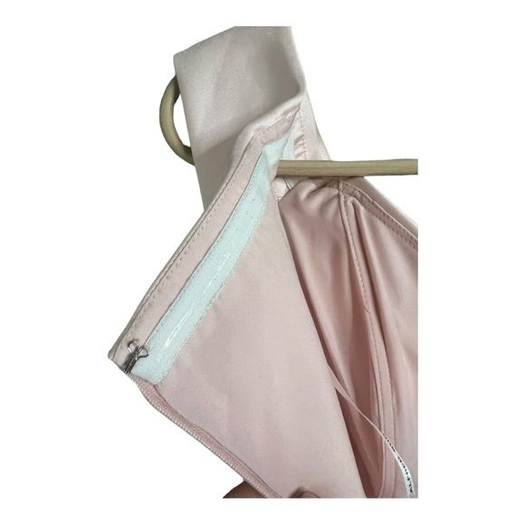 Alfred Sung D760 Off-The-Shoulder Satin Gown in Blush with Slit Size 0 NEW - Picture 9 of 14